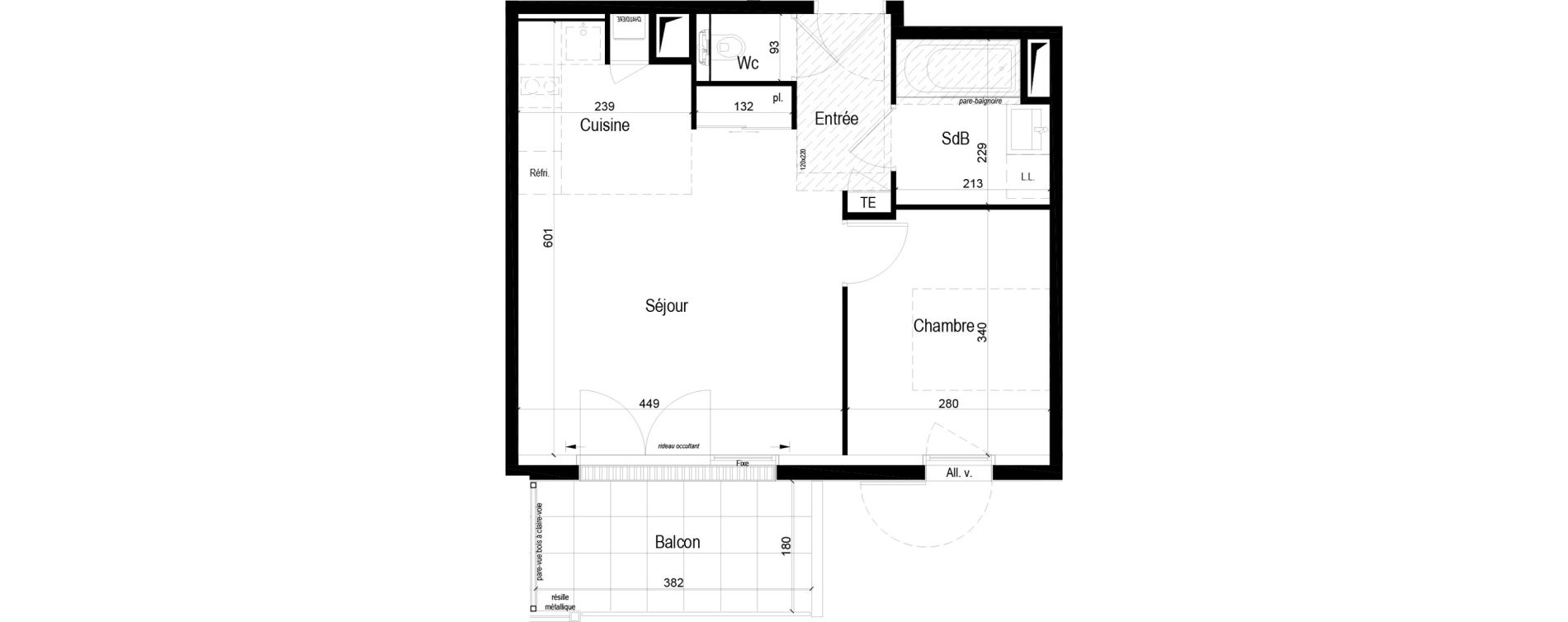 Appartement T2 de 42,12 m2 &agrave; Crach Centre