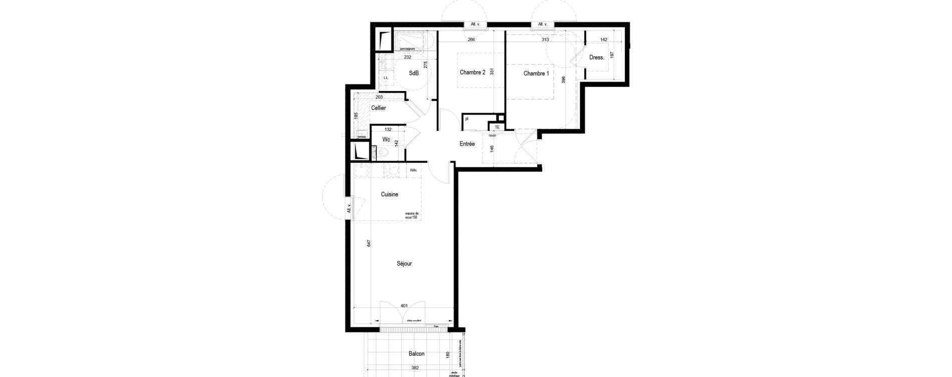 Appartement T3 de 69,62 m2 &agrave; Crach Centre
