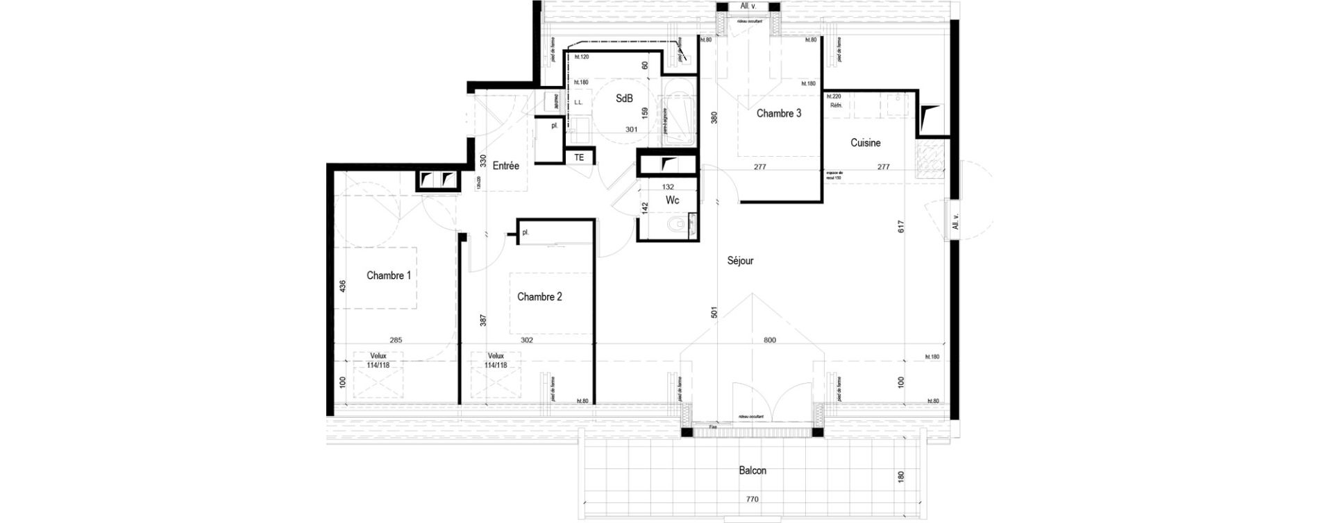 Appartement T4 de 83,31 m2 &agrave; Crach Centre