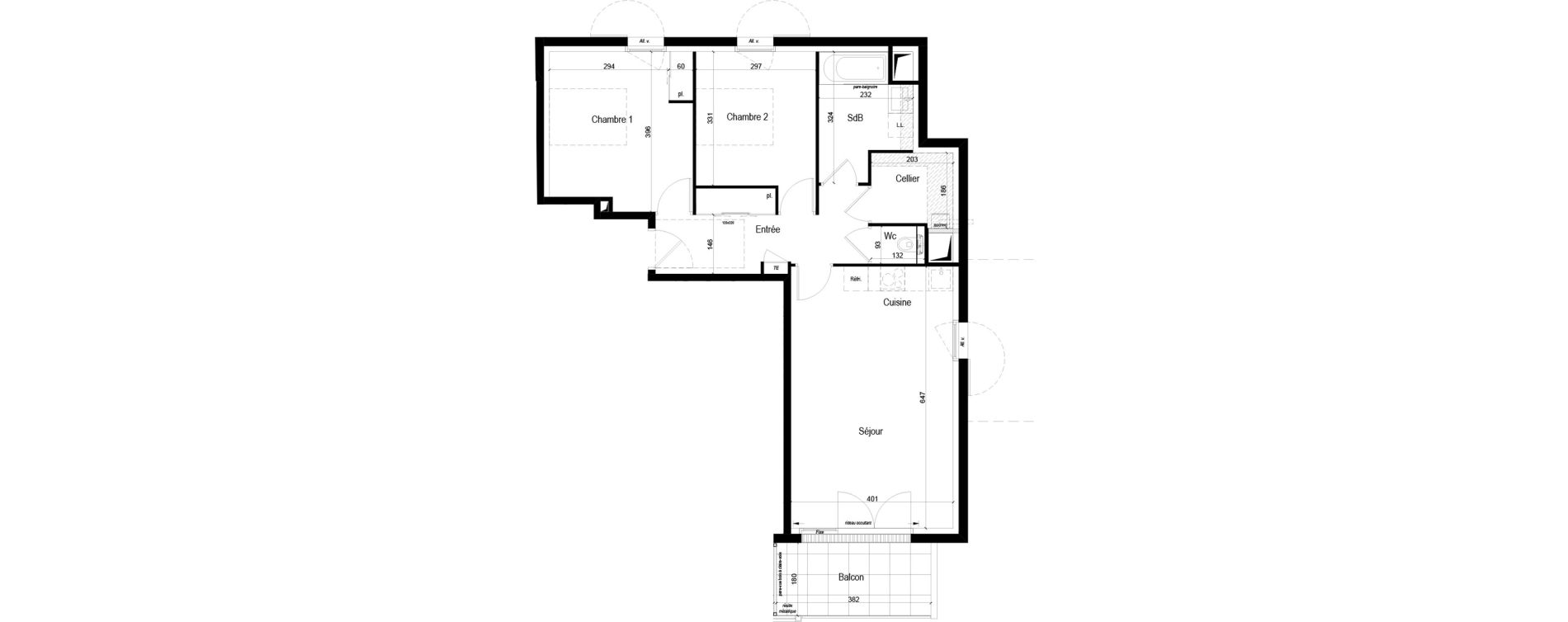 Appartement T3 de 69,88 m2 &agrave; Crach Centre
