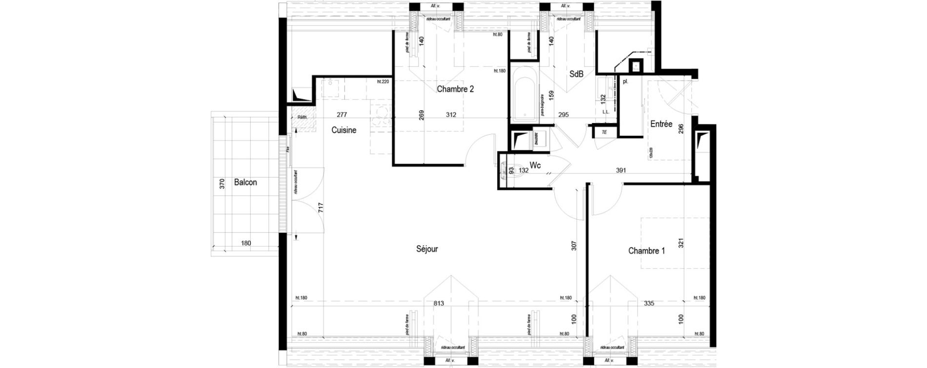 Appartement T3 de 74,18 m2 &agrave; Crach Centre