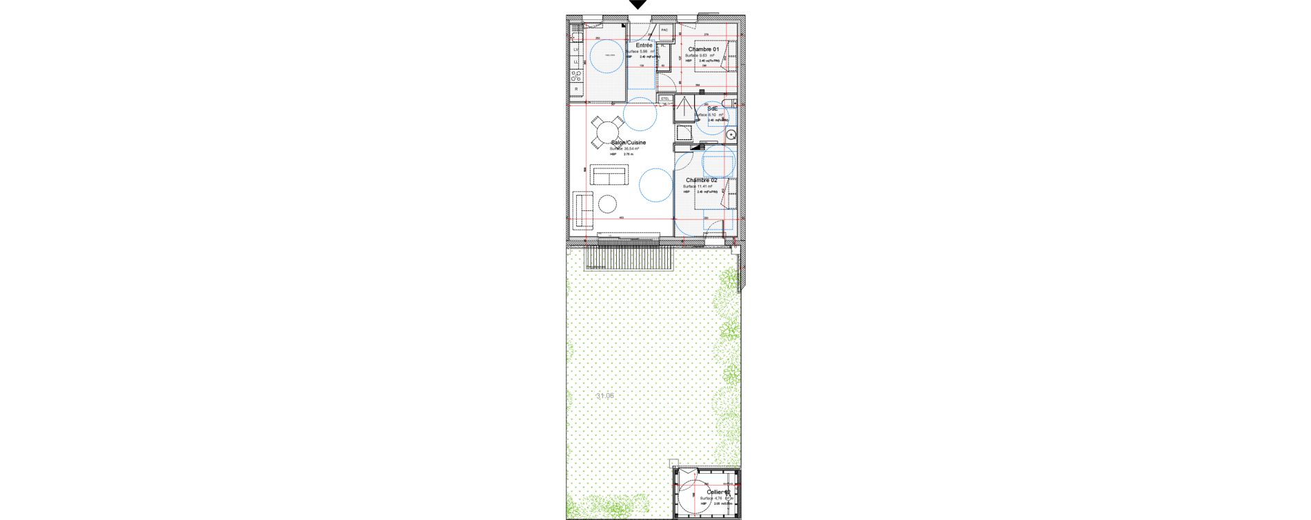Appartement T3 de 69,66 m2 &agrave; Groix Centre