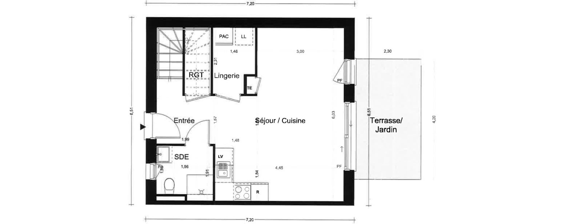 Maison T3 de 68,54 m2 &agrave; La Trinit&eacute;-Sur-Mer Centre