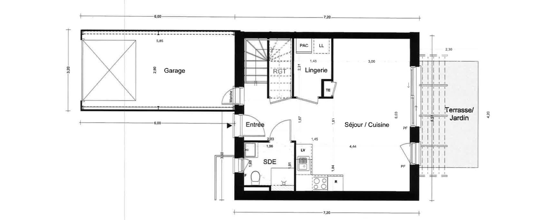 Maison T3 de 68,57 m2 &agrave; La Trinit&eacute;-Sur-Mer Centre