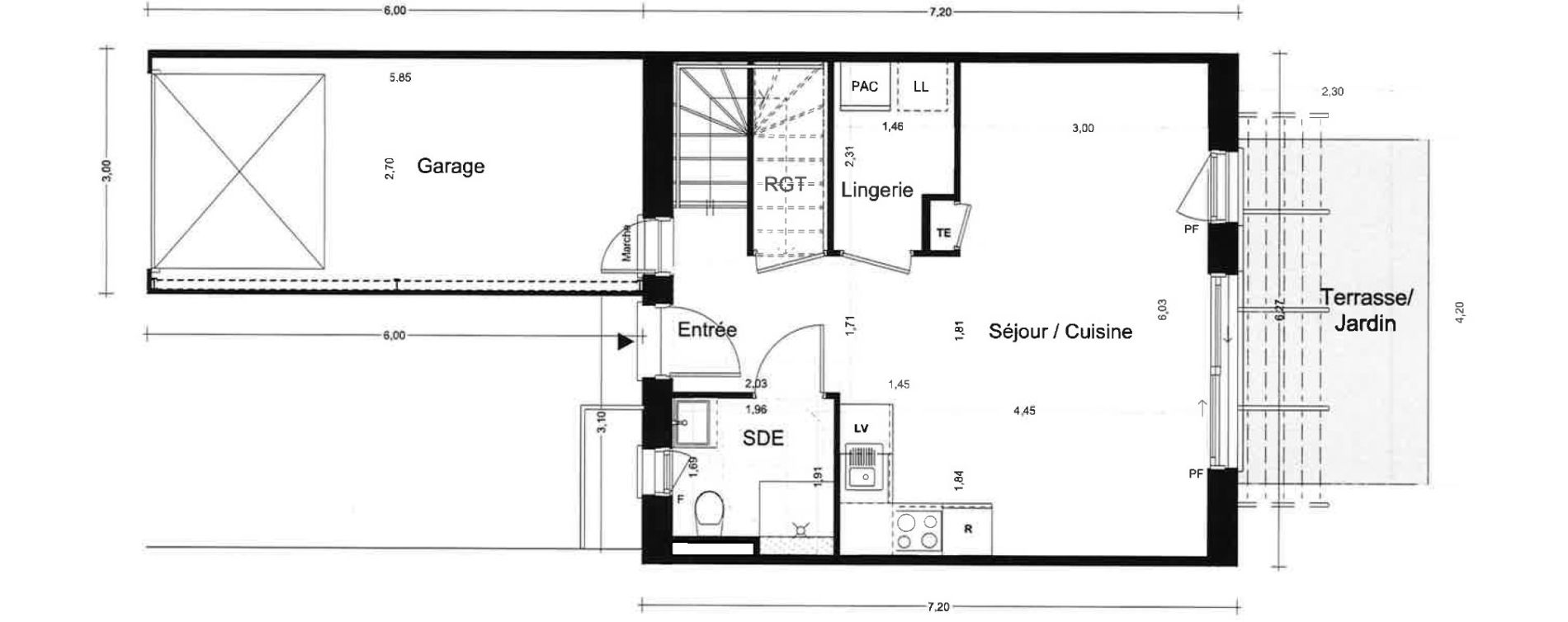 Maison T3 de 68,65 m2 &agrave; La Trinit&eacute;-Sur-Mer Centre