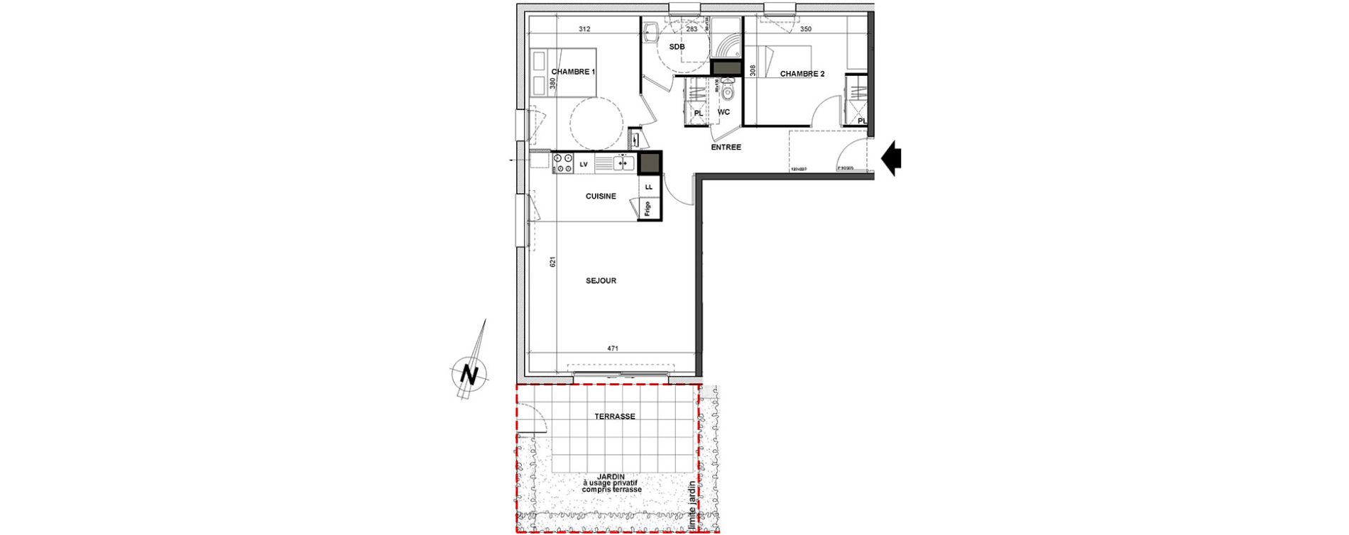 Appartement T3 de 66,35 m2 &agrave; Lanester Centre