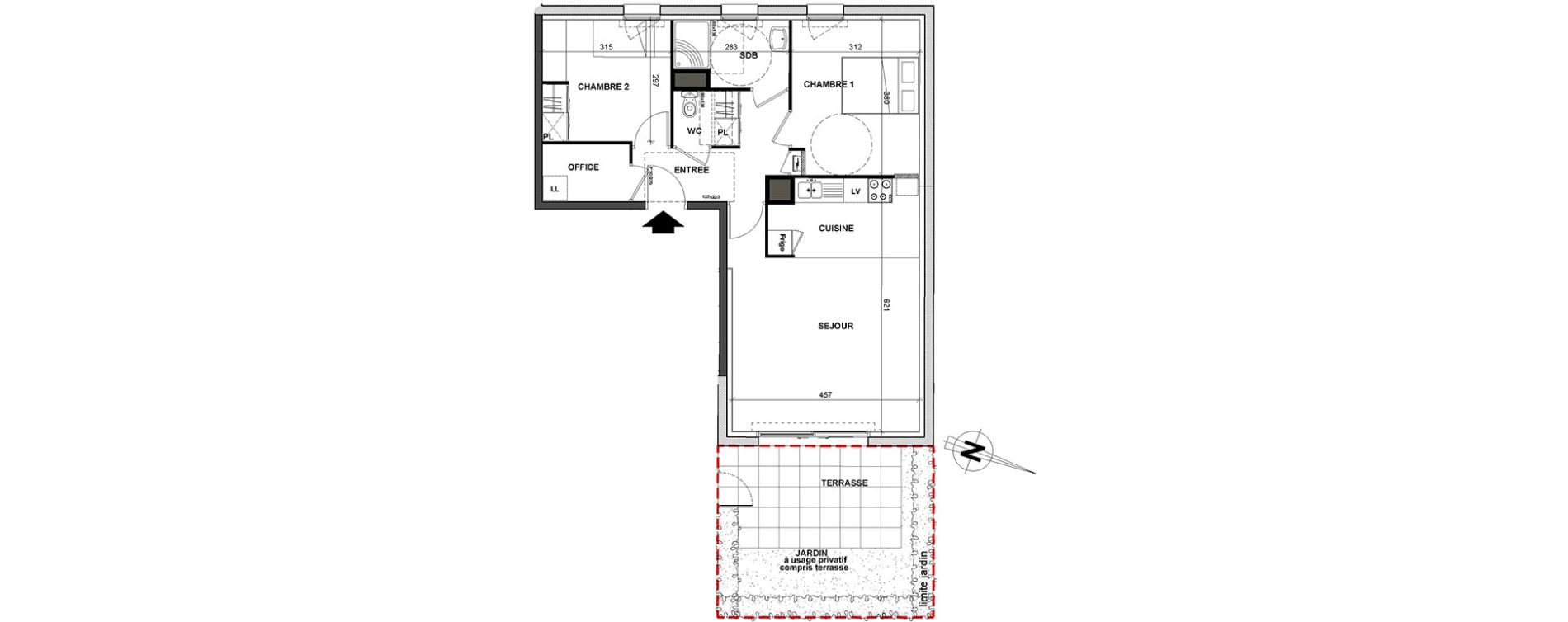 Appartement T3 de 64,10 m2 &agrave; Lanester Centre