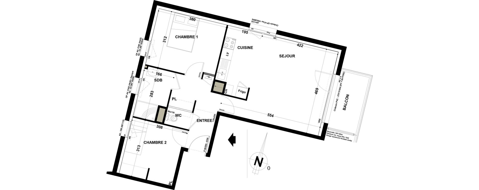 Appartement T3 de 61,20 m2 &agrave; Lanester Centre