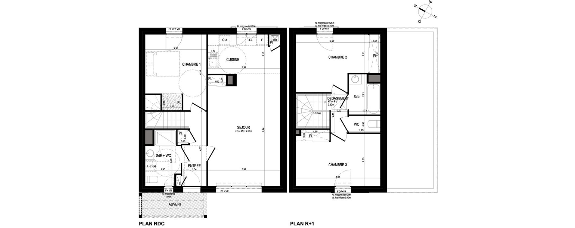 Maison T4 de 89,09 m2 &agrave; Lanester Les terrasses du scorff