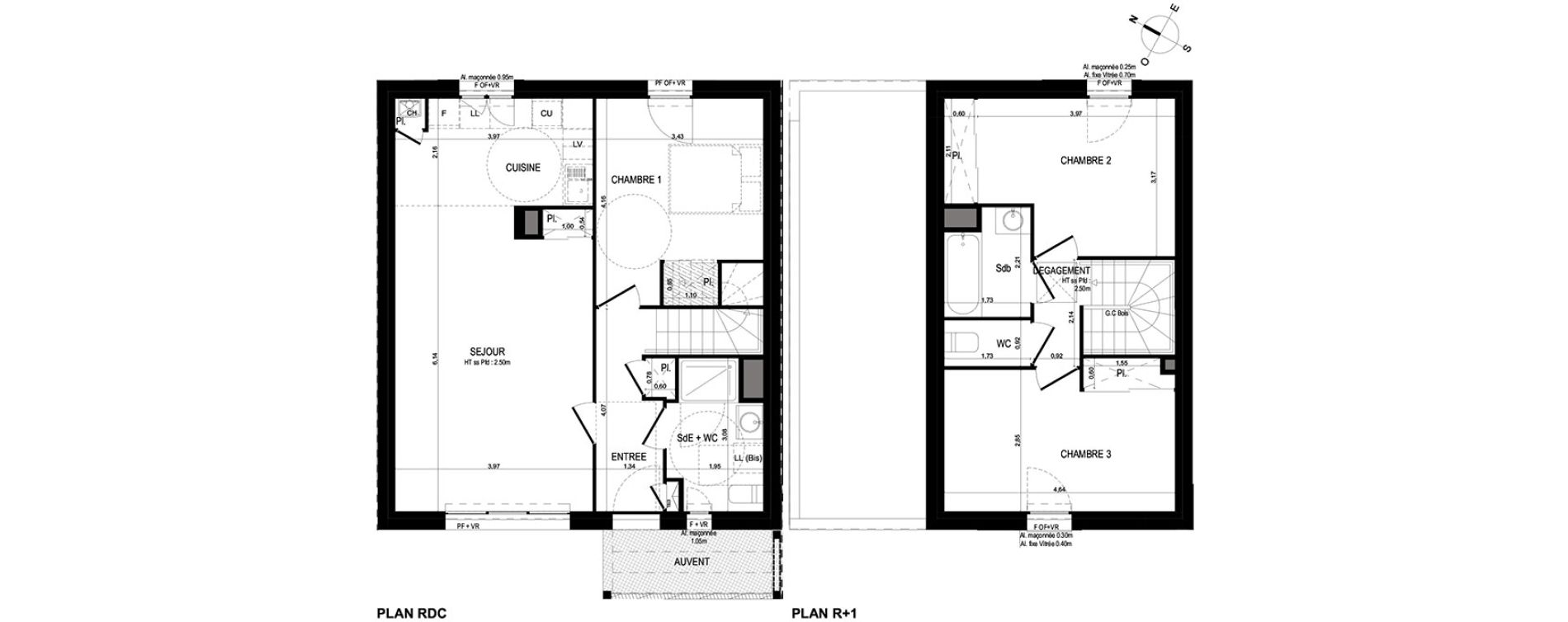 Maison T4 de 89,11 m2 &agrave; Lanester Les terrasses du scorff