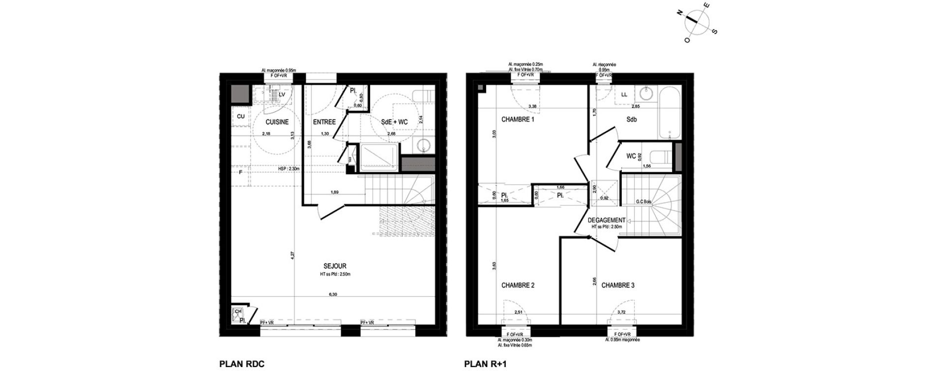 Maison T4 de 82,59 m2 &agrave; Lanester Les terrasses du scorff