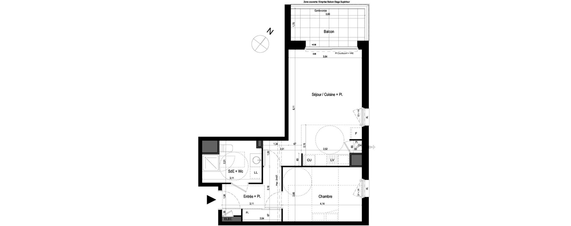 Appartement T2 de 49,01 m2 &agrave; Lanester Les terrasses du scorff