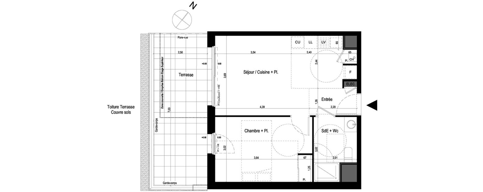 Appartement T2 de 42,36 m2 &agrave; Lanester Les terrasses du scorff