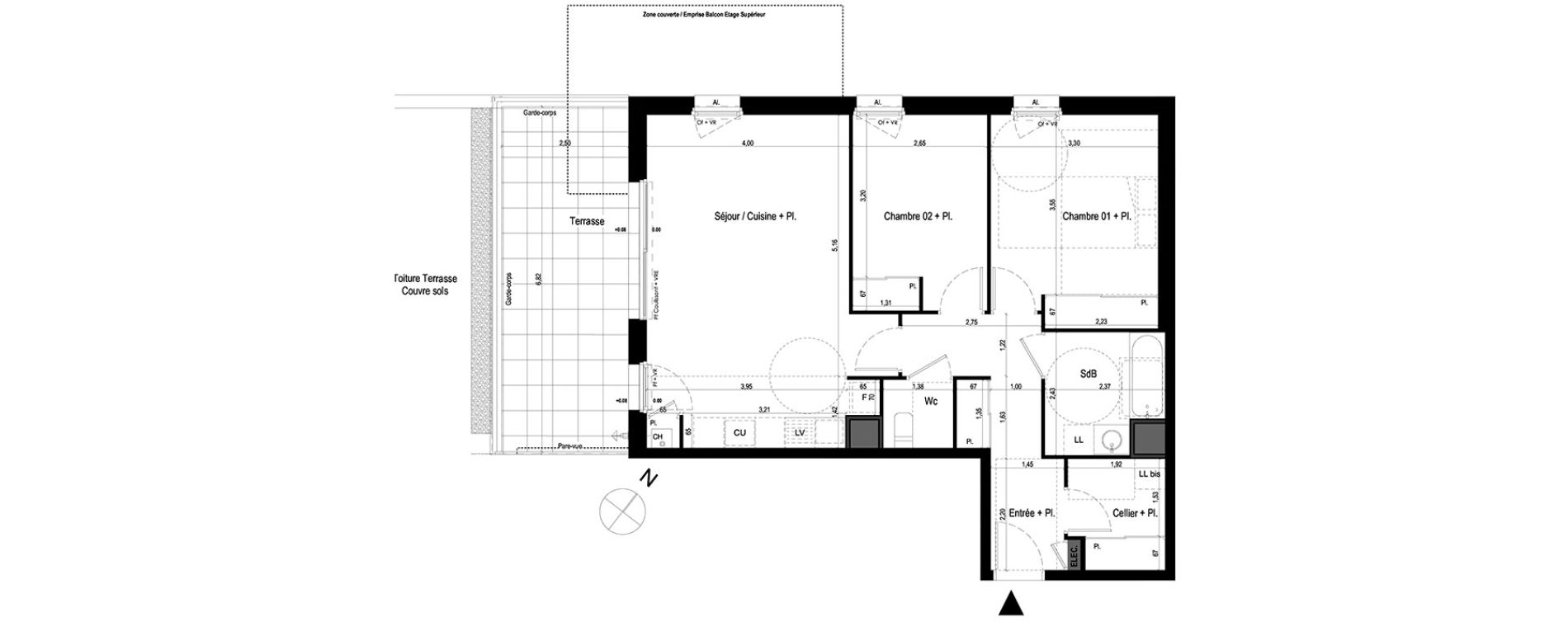 Appartement T3 de 71,26 m2 &agrave; Lanester Les terrasses du scorff