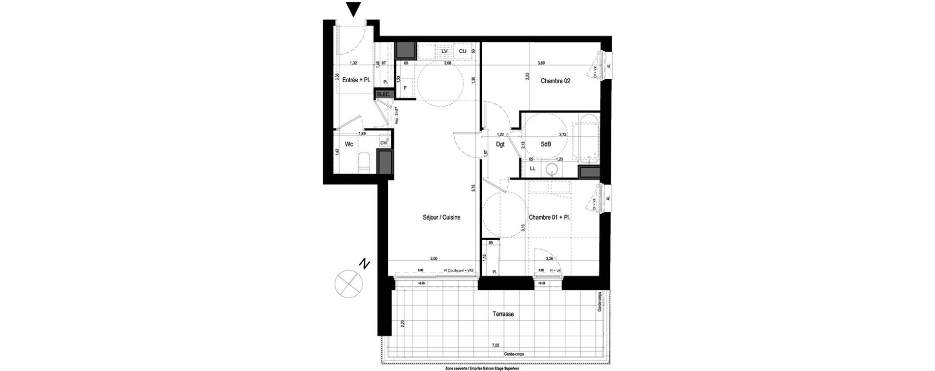 Appartement T3 de 58,12 m2 &agrave; Lanester Les terrasses du scorff