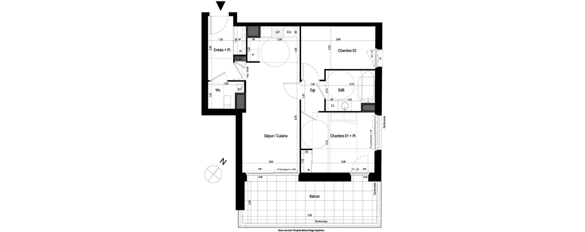 Appartement T3 de 58,12 m2 &agrave; Lanester Les terrasses du scorff