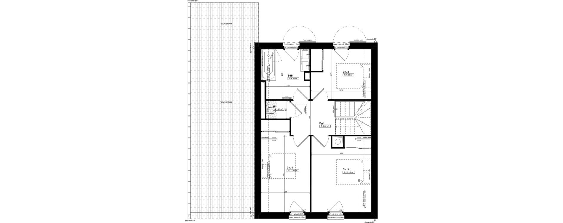 Maison T5 de 116,33 m2 &agrave; Larmor-Baden Centre