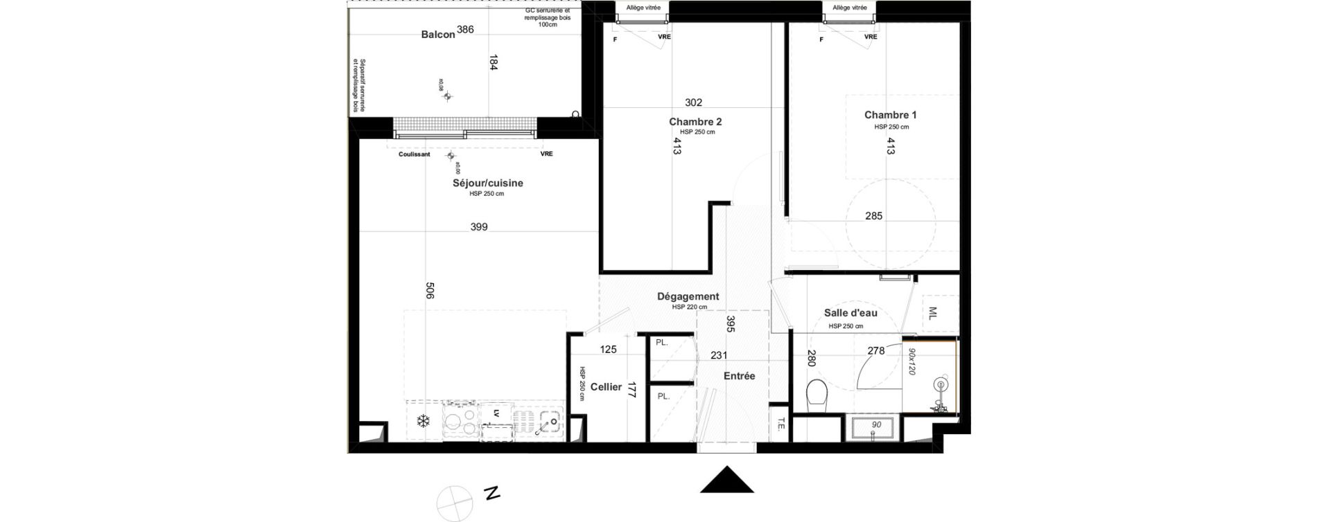 Appartement T3 de 59,44 m2 &agrave; Questembert Centre