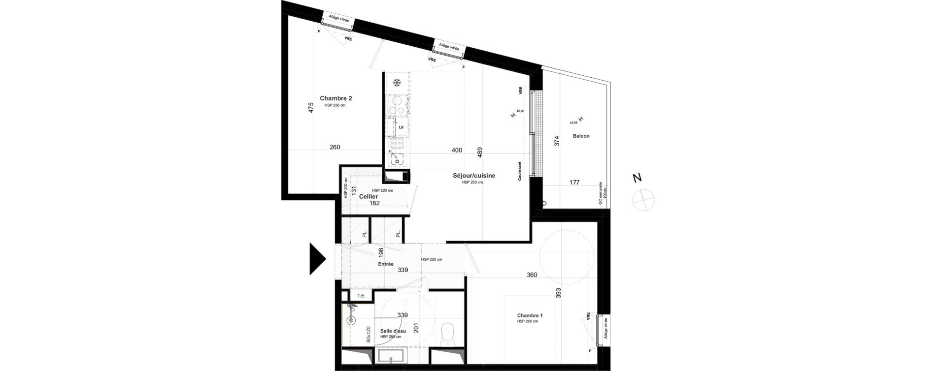 Appartement T3 de 56,32 m2 &agrave; Questembert Centre
