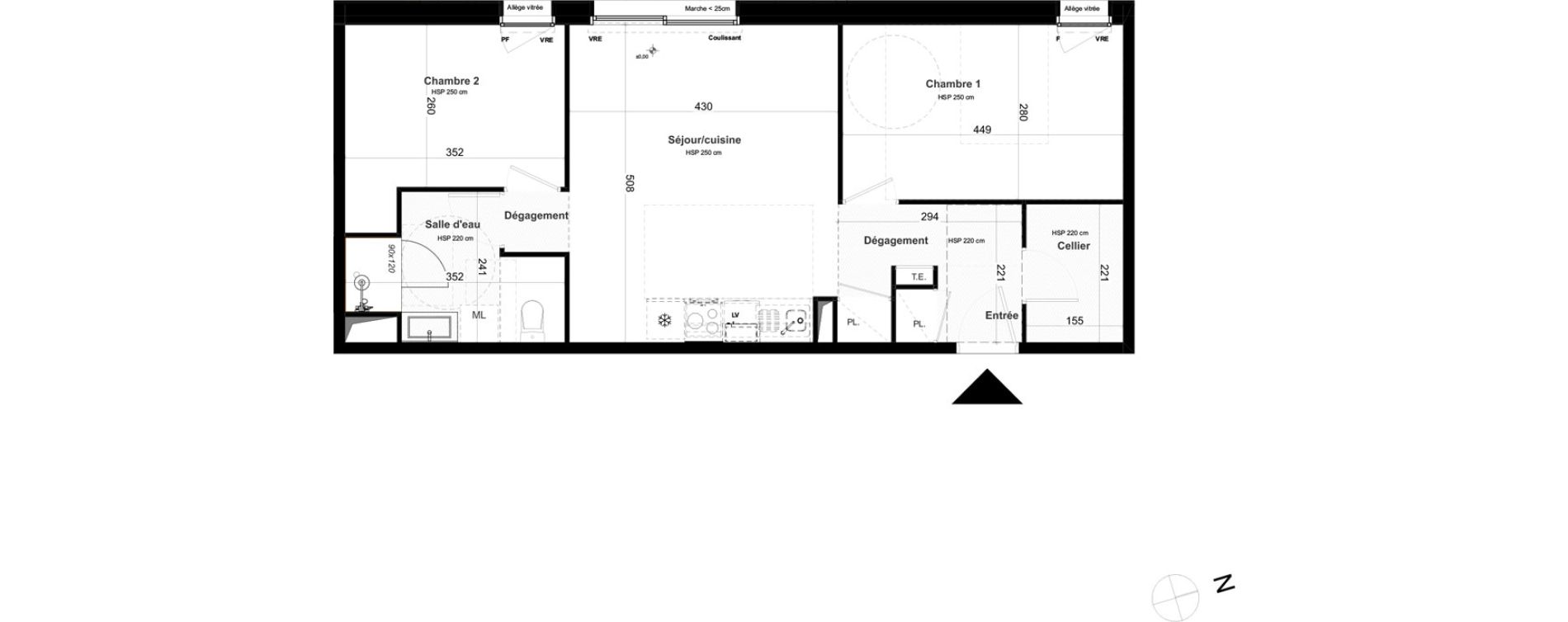 Appartement T3 de 60,79 m2 &agrave; Questembert Centre