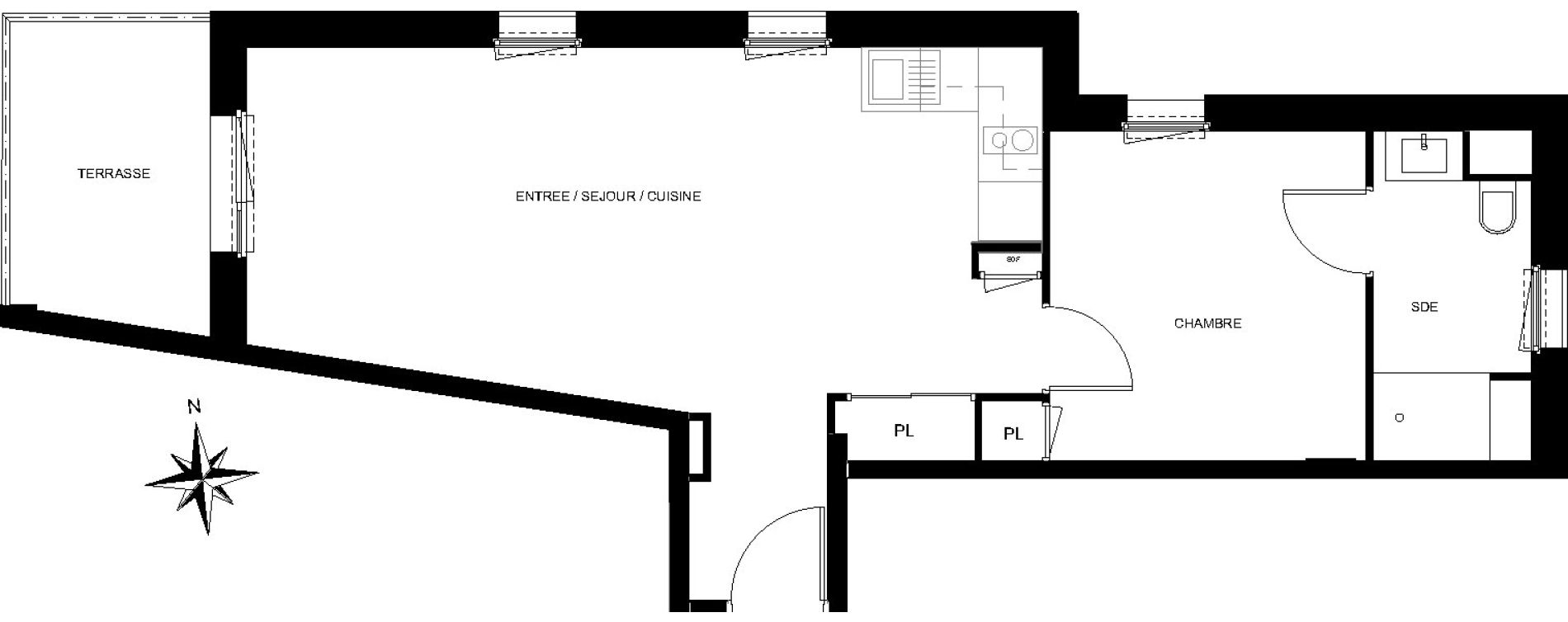 Appartement T2 de 48,21 m2 &agrave; Quiberon Centre