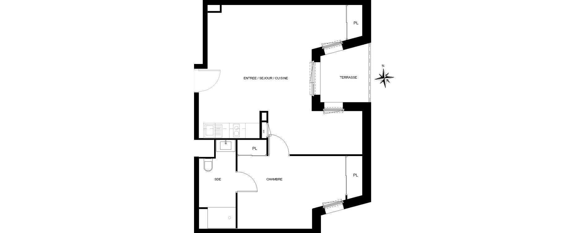 Appartement T2 de 55,08 m2 &agrave; Quiberon Centre