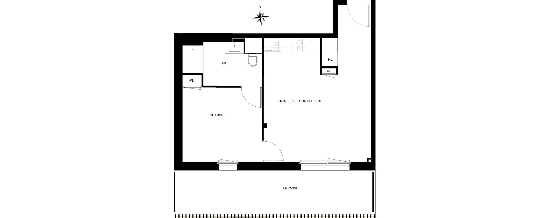 Appartement T2 de 43,00 m2 &agrave; Quiberon Centre