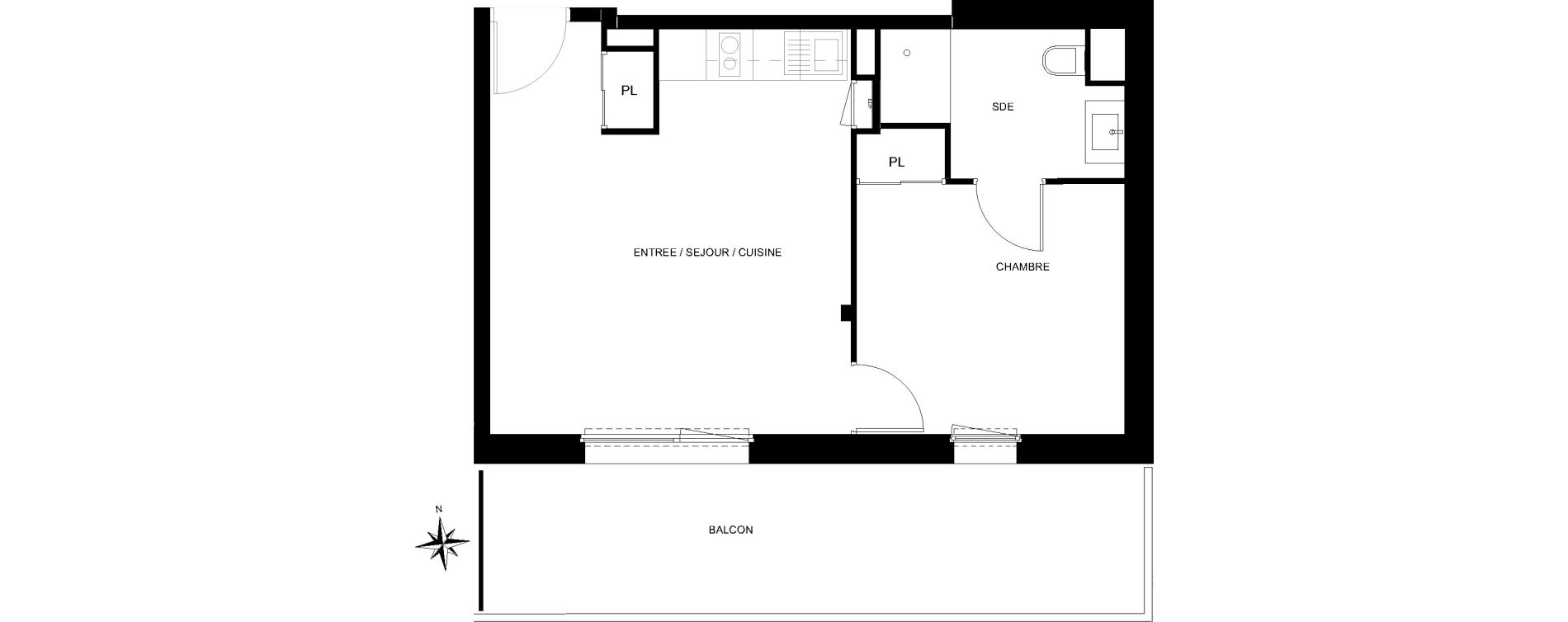 Appartement T2 de 40,30 m2 &agrave; Quiberon Centre
