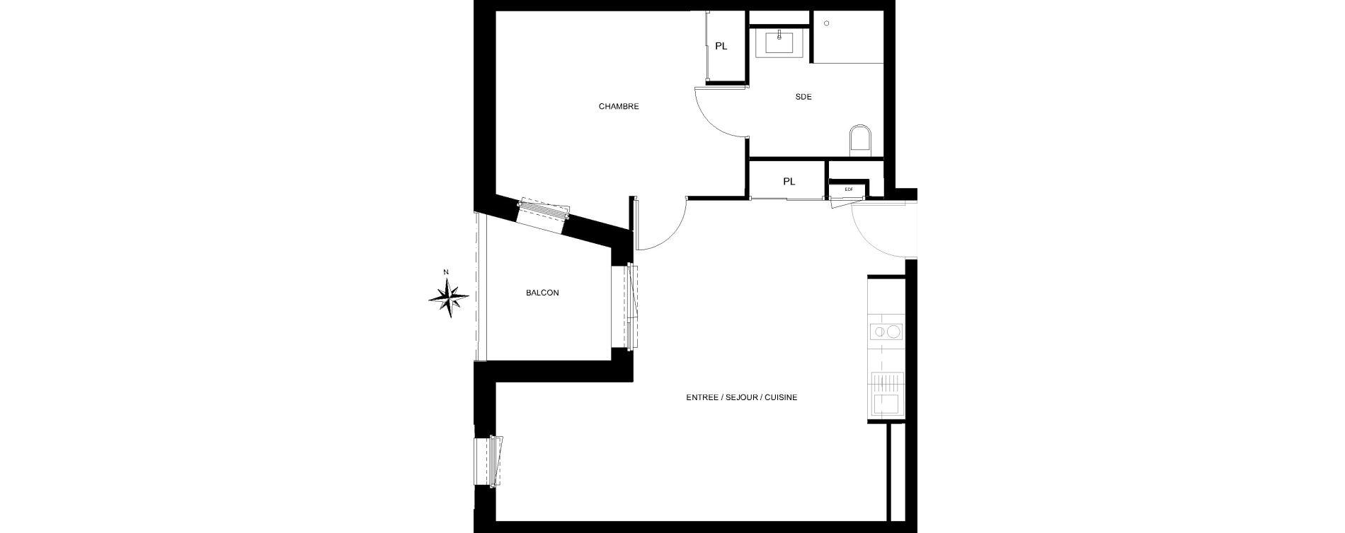 Appartement T2 de 50,84 m2 &agrave; Quiberon Centre