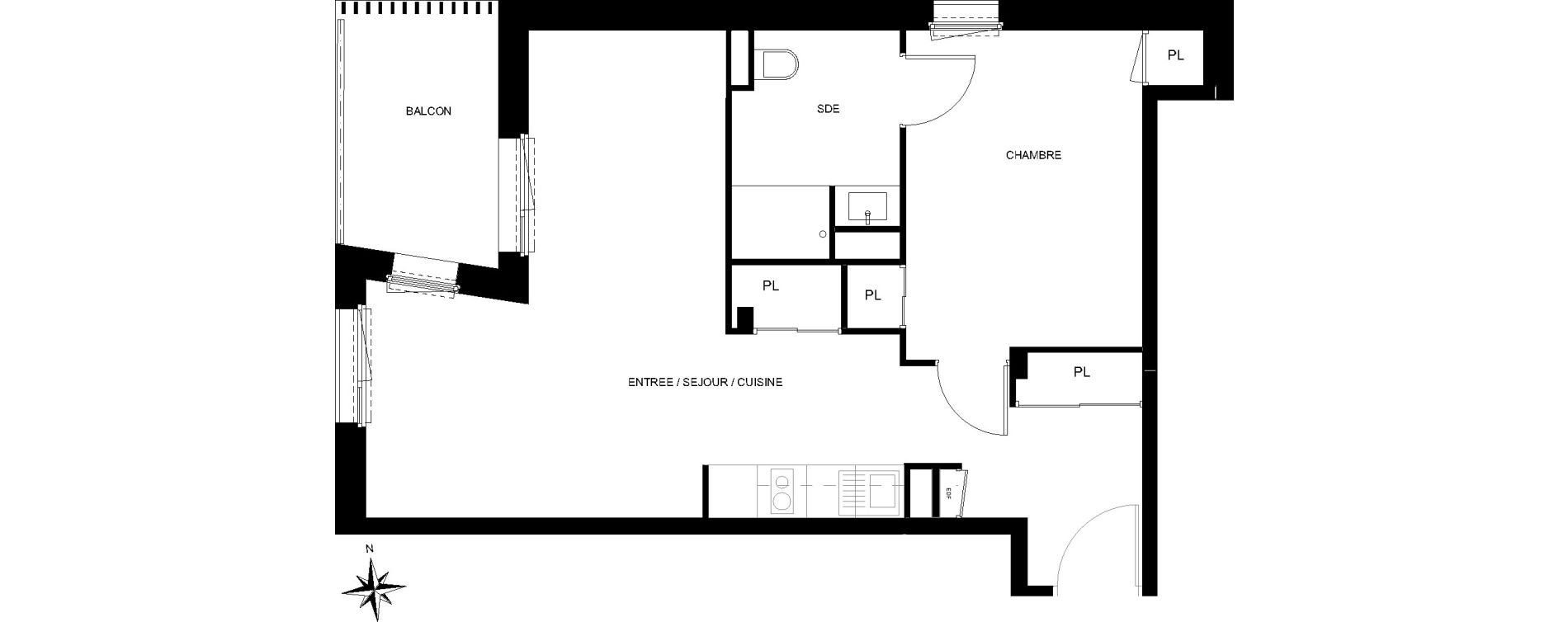 Appartement T2 de 50,17 m2 &agrave; Quiberon Centre