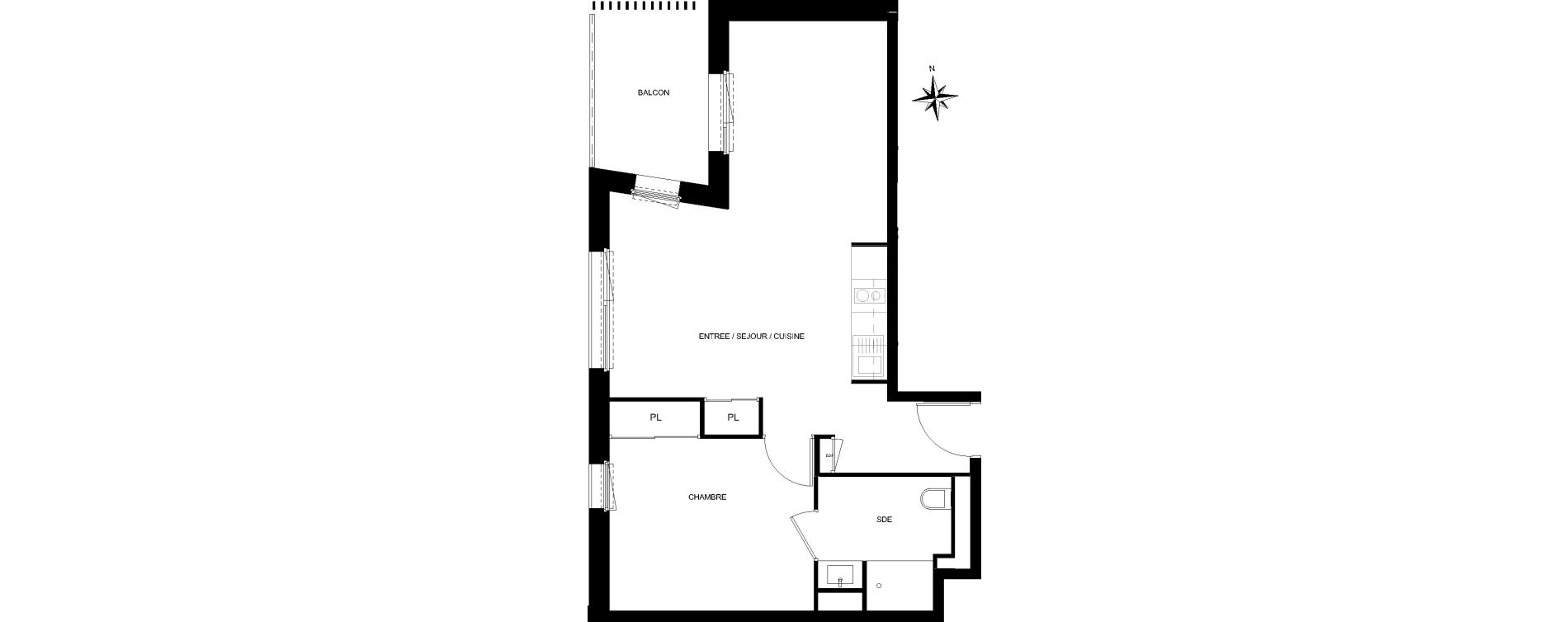 Appartement T2 de 49,09 m2 &agrave; Quiberon Centre