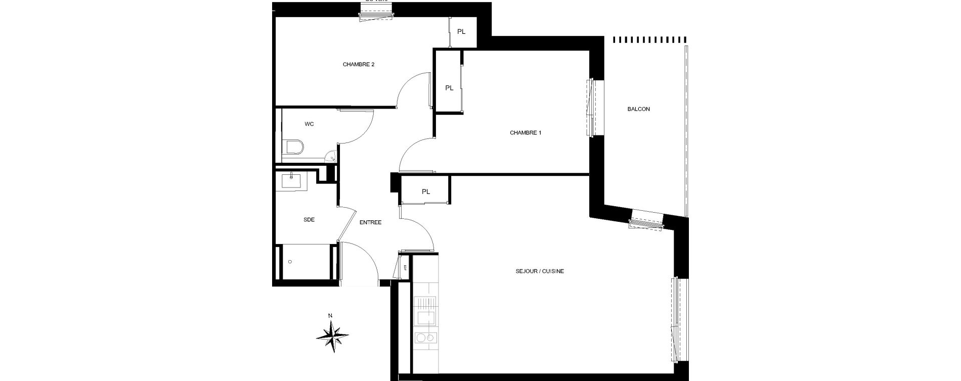 Appartement T3 de 66,77 m2 &agrave; Quiberon Centre