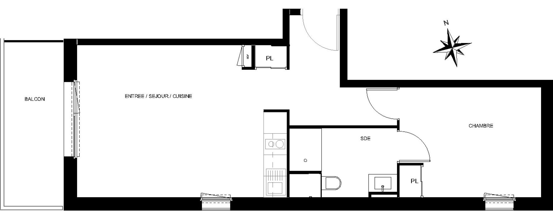 Appartement T2 de 48,58 m2 &agrave; Quiberon Centre