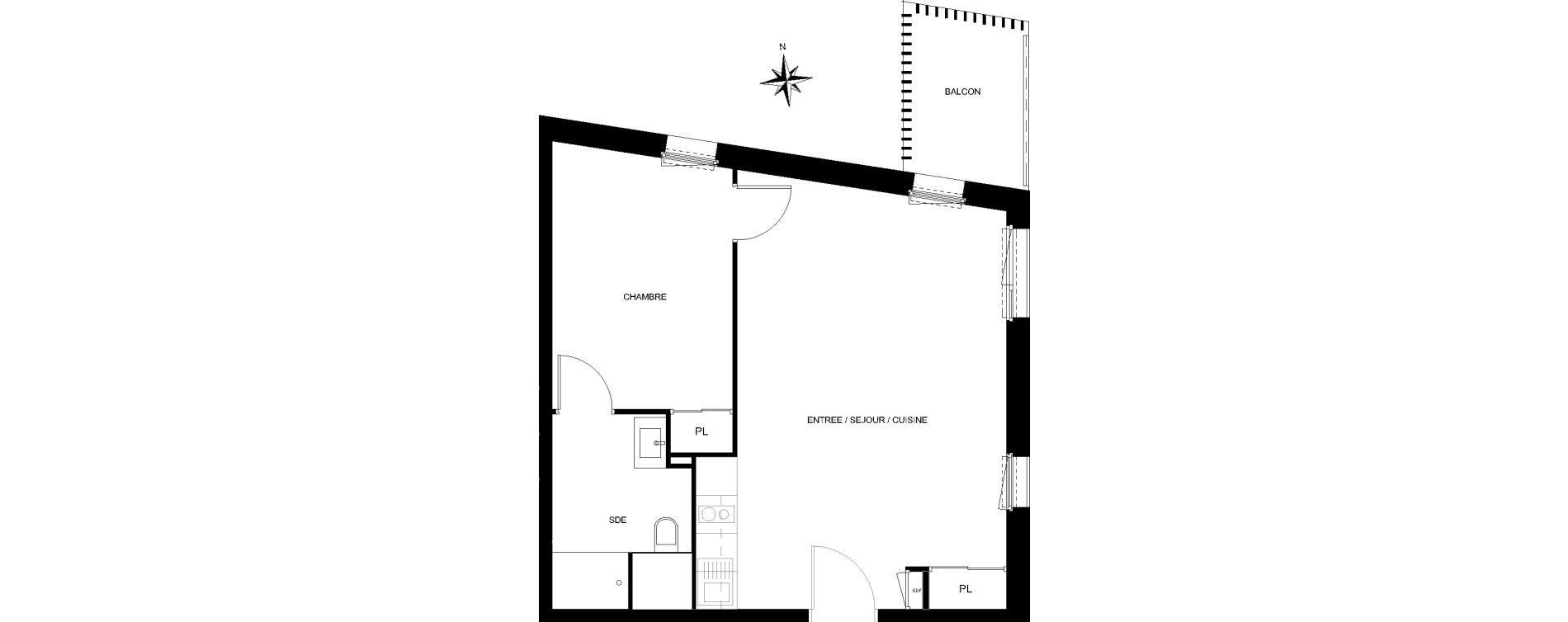 Appartement T2 de 47,08 m2 &agrave; Quiberon Centre