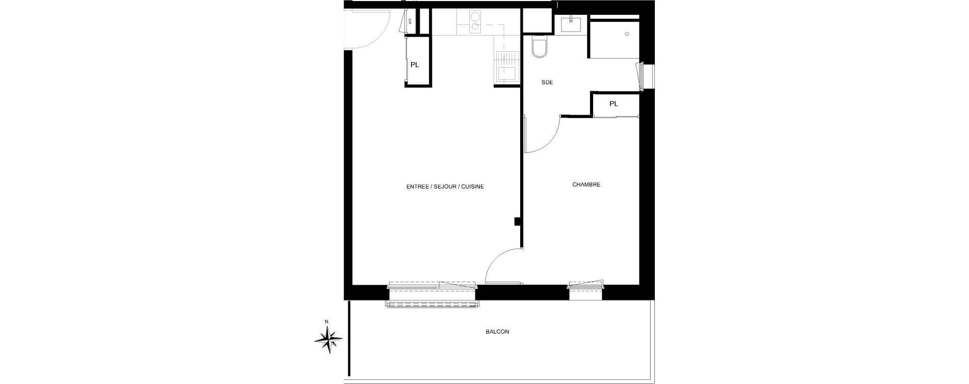 Appartement T2 de 44,85 m2 &agrave; Quiberon Centre