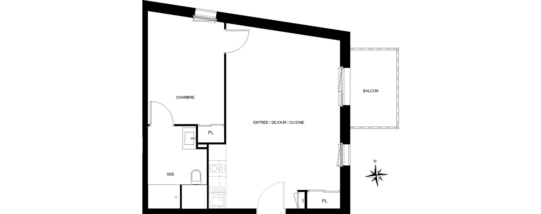 Appartement T2 de 47,03 m2 &agrave; Quiberon Centre