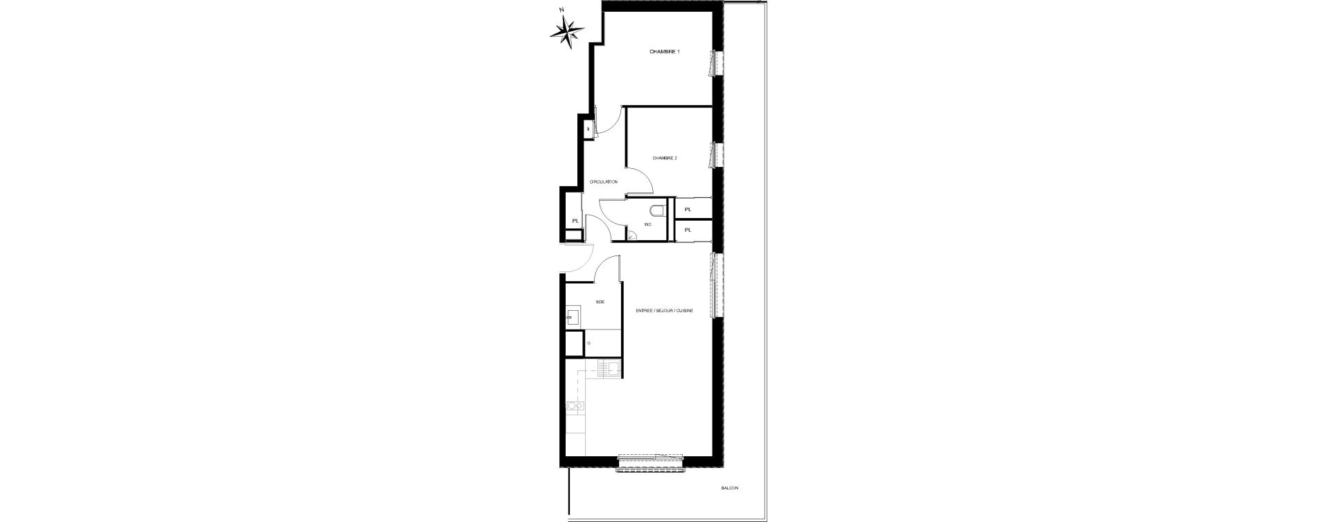 Appartement T3 de 63,19 m2 &agrave; Quiberon Centre