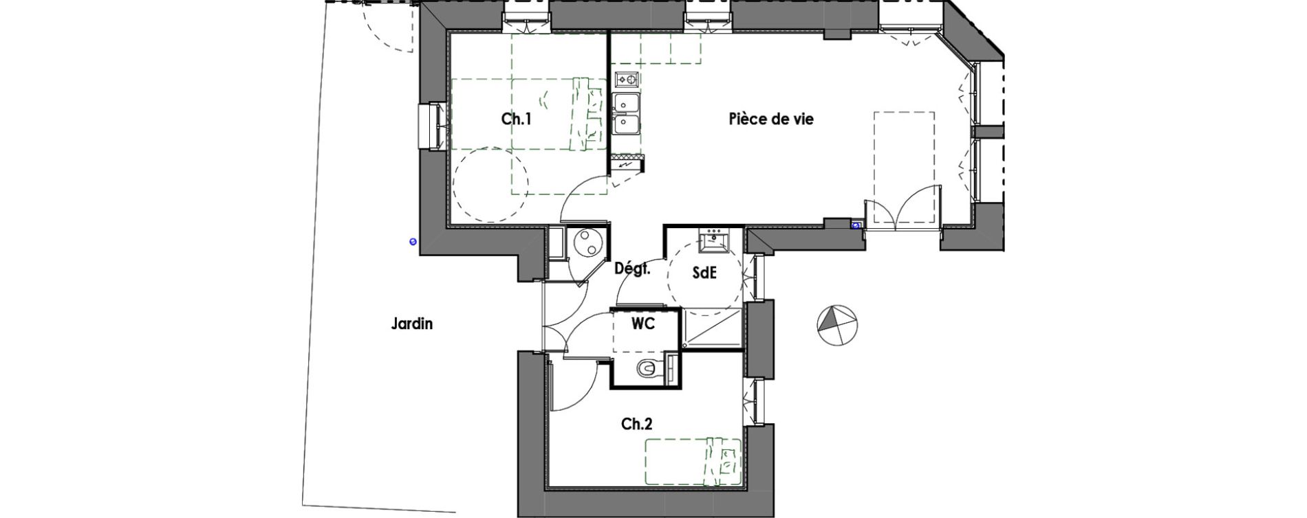 Appartement T3 de 57,71 m2 &agrave; Quiberon Centre