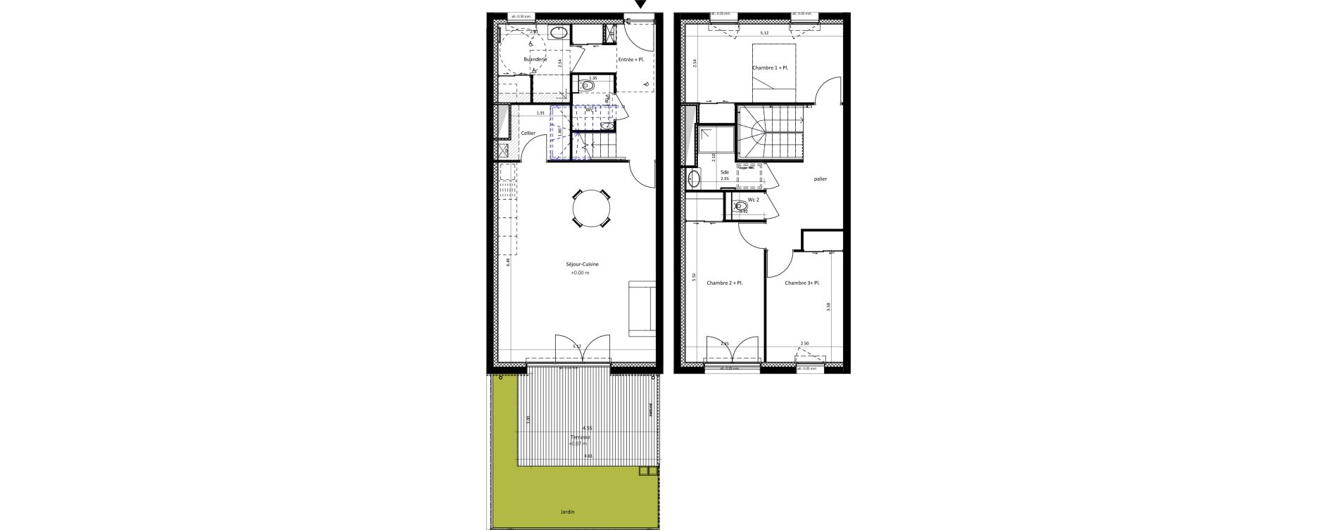 Maison T4 de 101,58 m2 &agrave; Saint-Av&eacute; Beau soleil