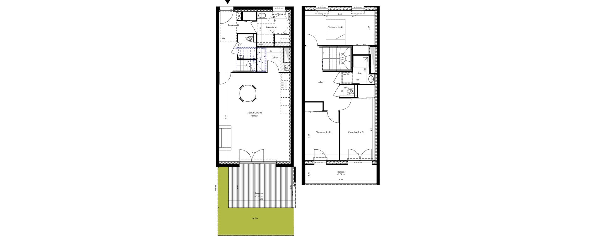 Maison T4 de 101,58 m2 &agrave; Saint-Av&eacute; Beau soleil