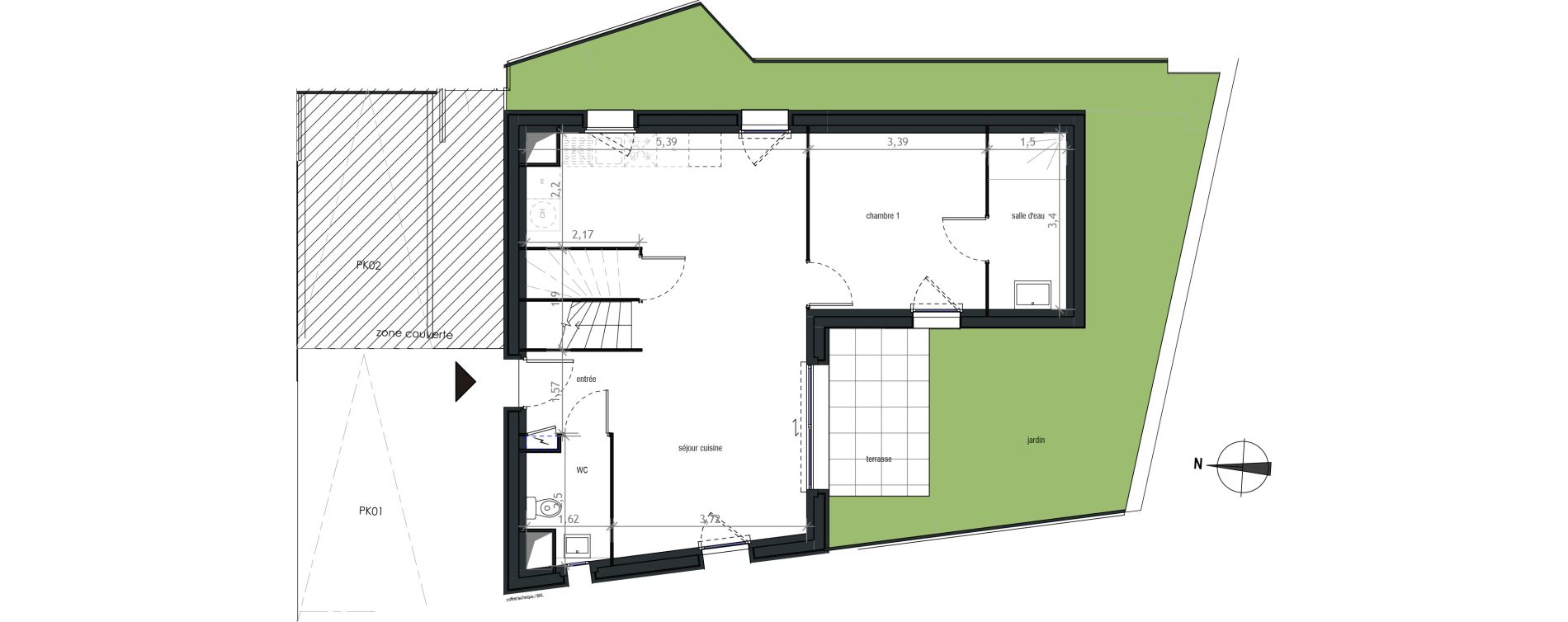 Maison T5 de 55,61 m2 &agrave; Sarzeau Francheville - sarzeau