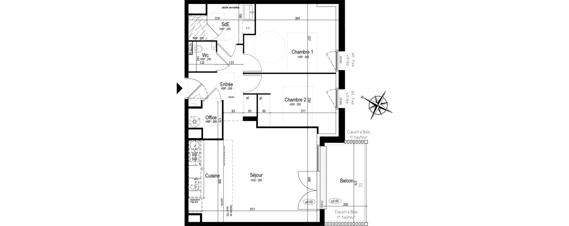 Appartement T3 de 65,72 m2 &agrave; Sarzeau Centre