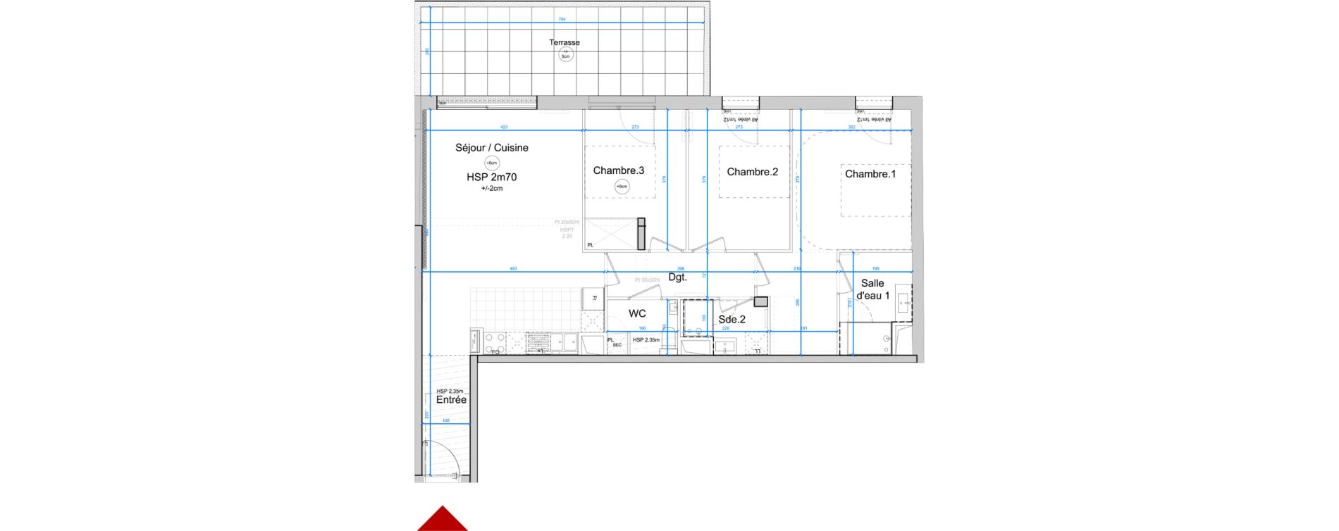 Appartement T4 de 87,09 m2 &agrave; Vannes Centre - le port