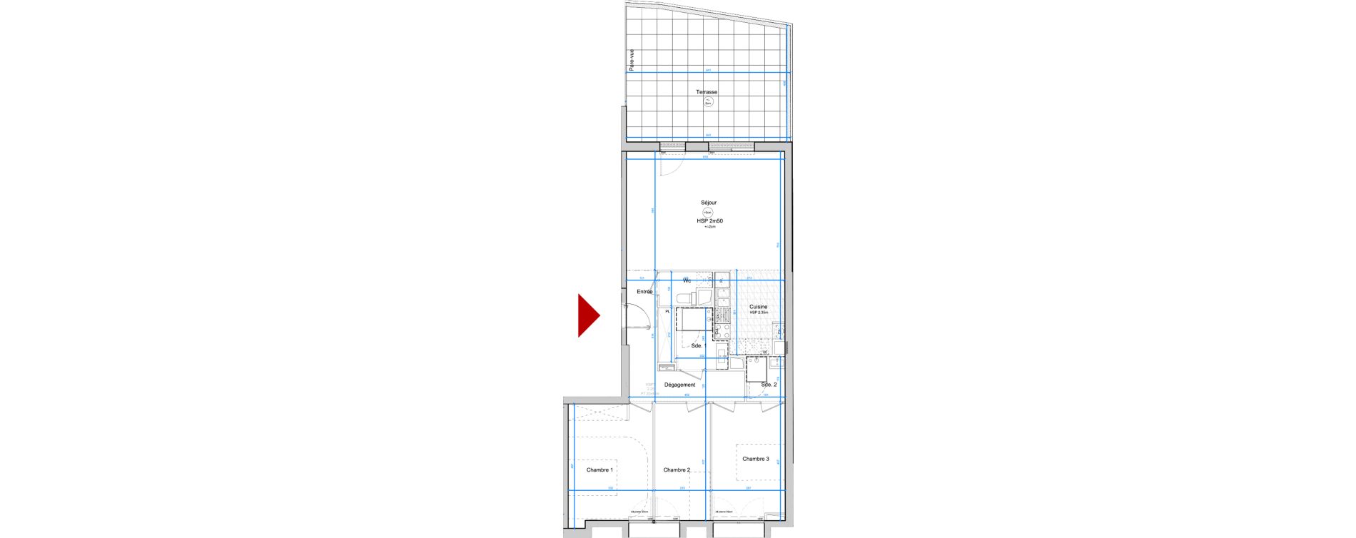 Appartement T4 de 95,64 m2 &agrave; Vannes Centre - le port