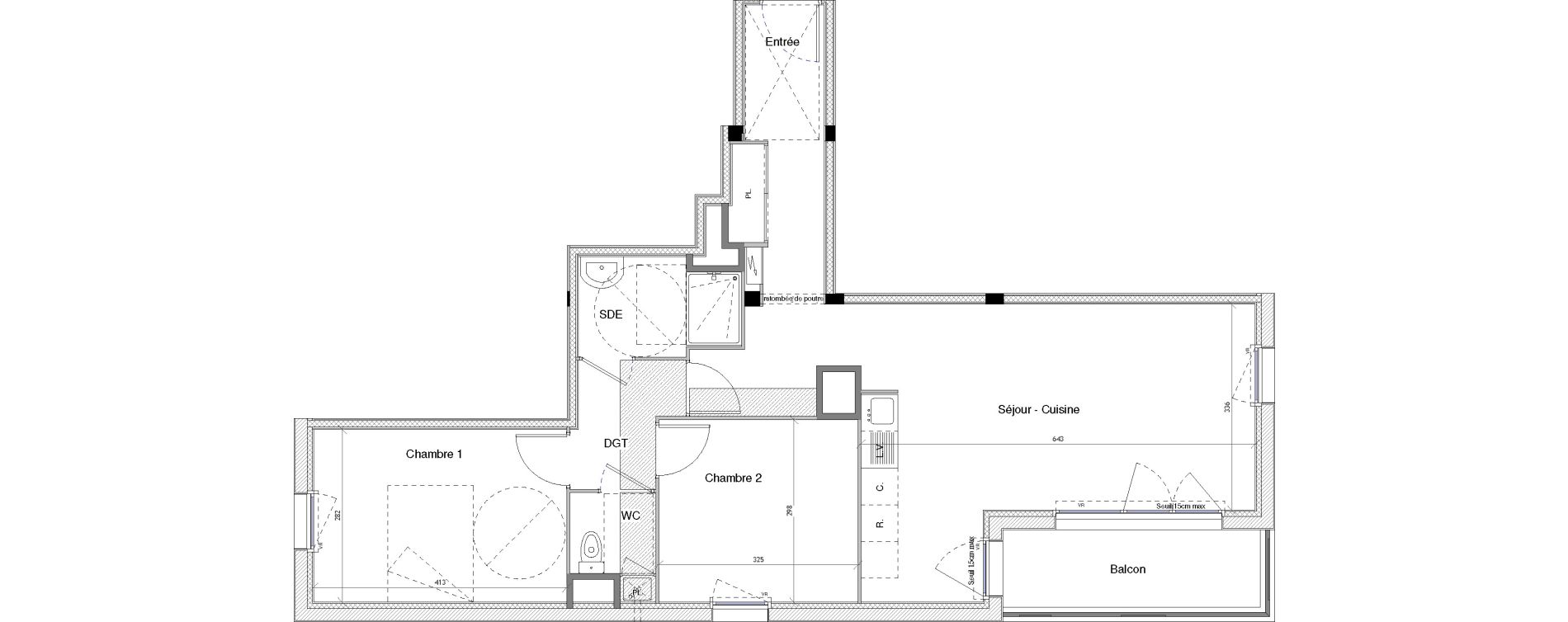 Appartement T3 de 65,53 m2 &agrave; Vannes Kerouer - nord gare