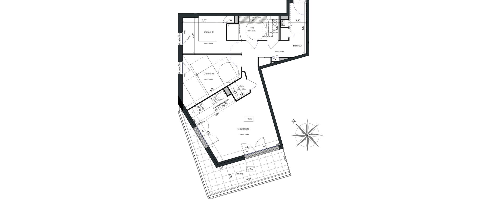 Appartement T3 de 71,04 m2 &agrave; Vannes Beaupr&eacute; - la lande - le hesqueno - grasdor