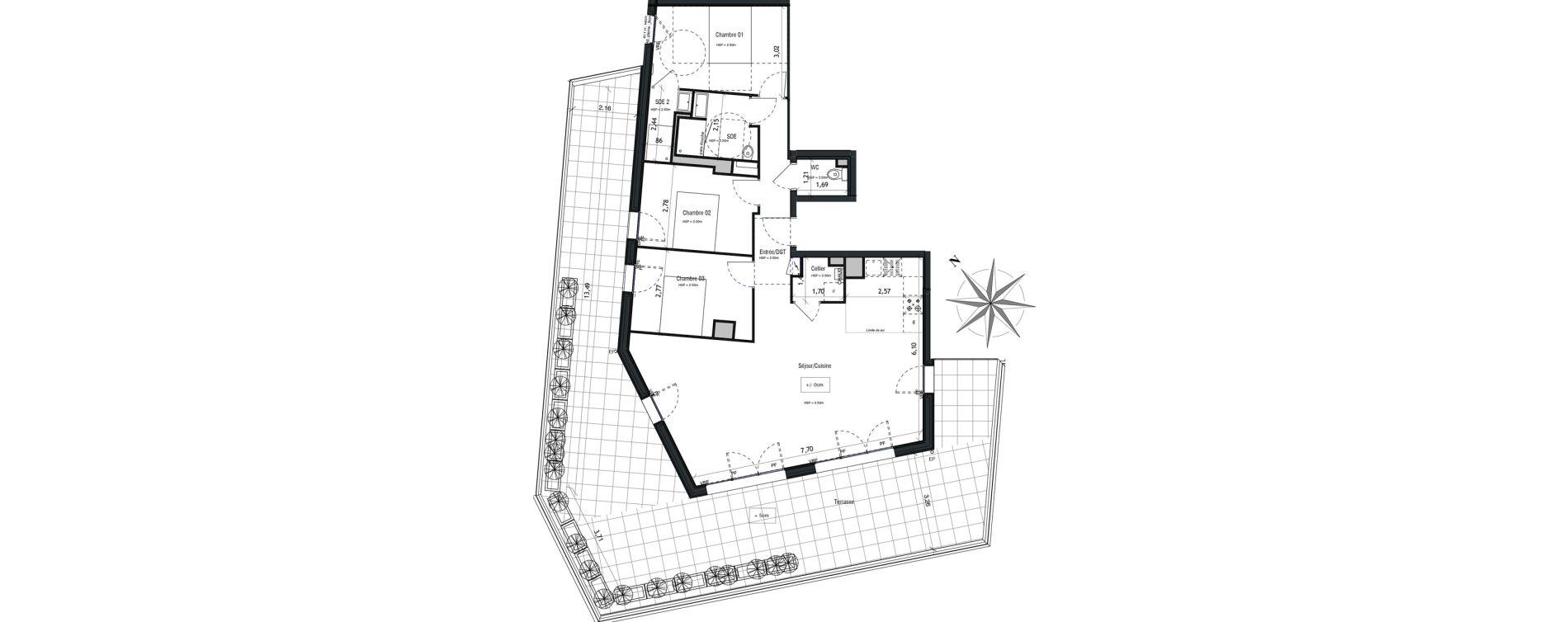 Appartement T4 de 101,25 m2 &agrave; Vannes Beaupr&eacute; - la lande - le hesqueno - grasdor