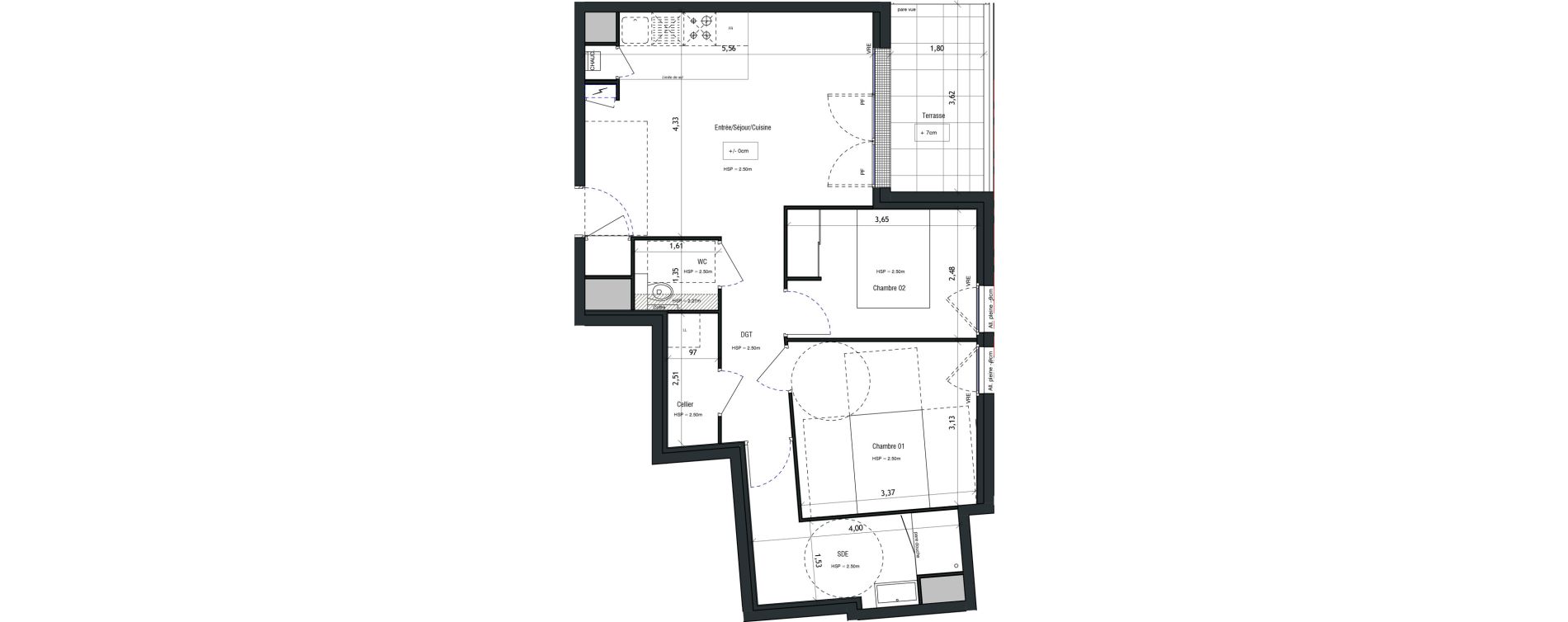 Appartement T3 de 60,52 m2 &agrave; Vannes Beaupr&eacute; - la lande - le hesqueno - grasdor