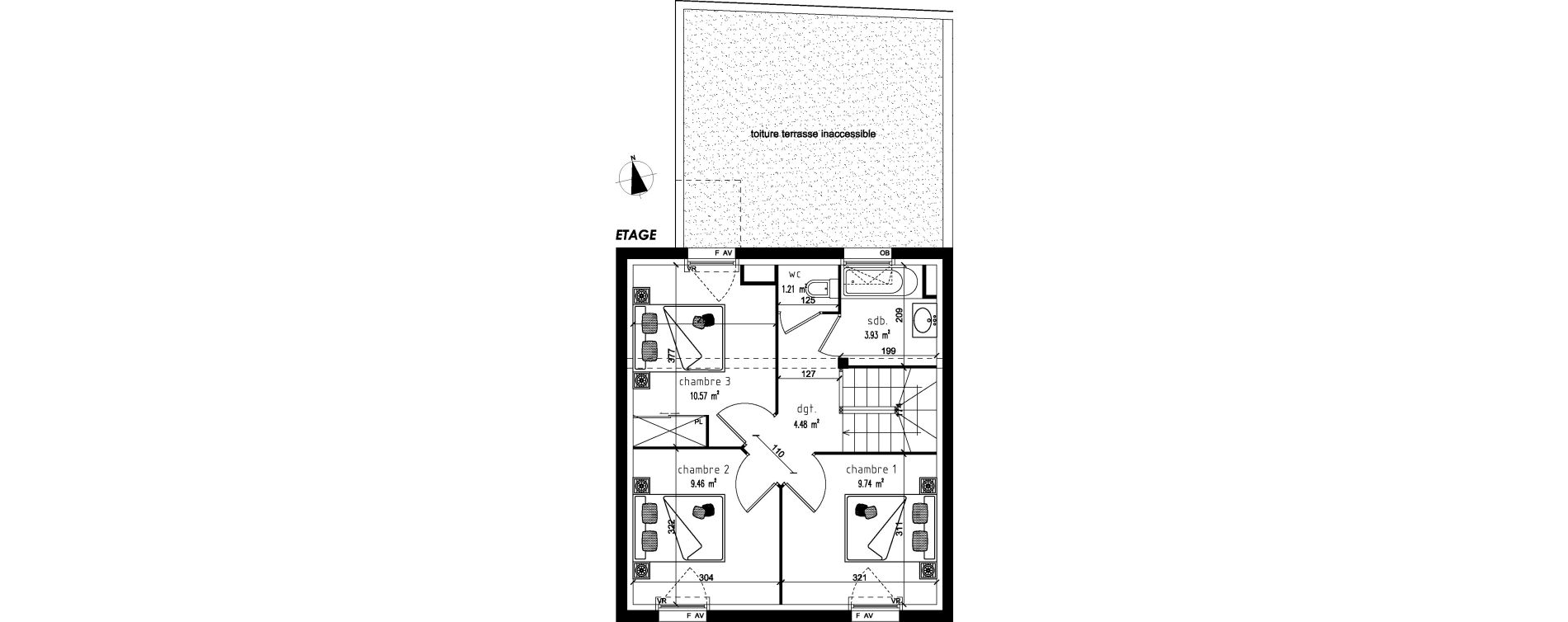 Maison T4 de 85,90 m2 &agrave; Vannes Beaupr&eacute; - la lande - le hesqueno - grasdor