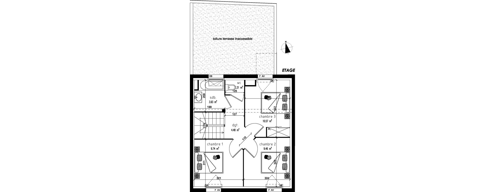 Maison T4 de 85,90 m2 &agrave; Vannes Beaupr&eacute; - la lande - le hesqueno - grasdor